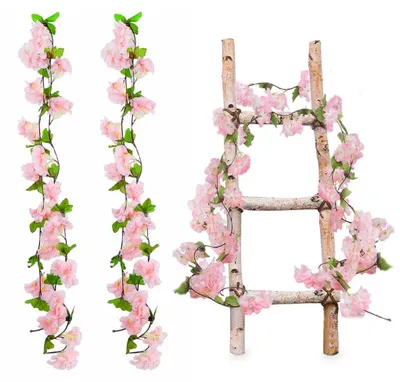 Obrázek produktu pro Dekorativní girlanda "Kunstbloemen" - květiny třešně pro slavnostní výzdobu - 230 cm