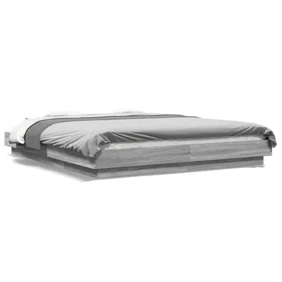 Obrázek produktu pro vidaXL Postel Grey Sonoma 150x200 cm Dřevěný materiál
