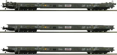 Imagen del producto de Set de 3 tranvías con ruedas, escala H0