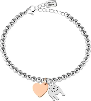 Produktbild von Bicolor-Armband Hund und Herz LPS05AQI06
