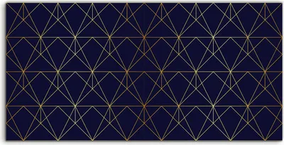 Produktbild von Coloray Spritzschutz aus Glas 120x60  Wandkunst Küchenrückwand Foto Bild Geometrisch golden und blau