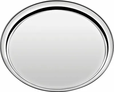 Produktbild von Tramontina BUENA Rundes Tablett, Serviertablett, Servierplatte, Edelstahl, Ø 40 cm, 61413-400