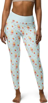 Produktbild von Mr. & Mrs. Panda Sport-Hose Otter Pommes Größe XL - Türkis - Geschenk, Sport-Leggings, Muster, Leggins, Damen Sporthose, Leggings, Gym-Leggings
