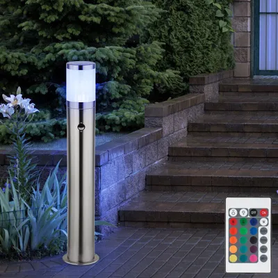 Produktbild von RGB LED Stehleuchte, Bewegungsmelder, Edelstahl, H 80 cm