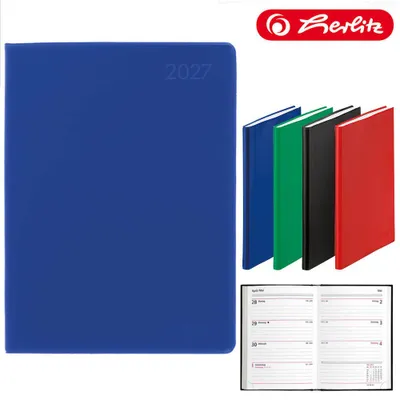 Produktbild von Herlitz Taschenkalender A6 Folie 2027, Jahr / Farbe:2027 / blau