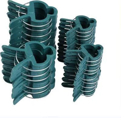 Produktbild von 100Stück Pflanzenclips Stabile Clips Pflanzenklammern, 2 Größe Gartenpflanze Clips wiederverwendbar für kleine & große Triebe Spaliere Rosenbögen Rankhilfen