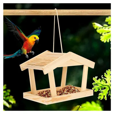 Produktbild von Vogelfutterhäuser für den Außenbereich, Futterstation für Haustiere, Outdoor Kolibri Futterhäuschen, Vogelzubehör für Garten, Terrasse, Balkon und Innenbereich