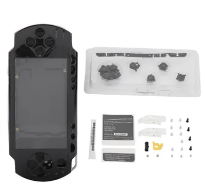 Zdjęcie produktu dla Pokrywa obudowy, zestaw zamiennych obudów z pełną powłoką i zestawem przycisków do PSP 1000 (czarny)
