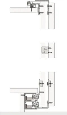 Produktbild von HAWA Combino 50 H FS Beschlägegarnitur 1400 x 2400 x 25, 2 türig