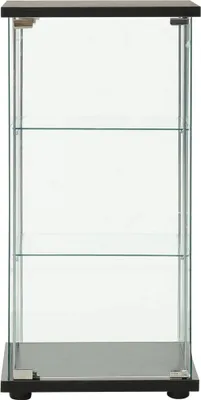 Produktbild von vidaXL Vitrinenschrank Hartglas Schwarz