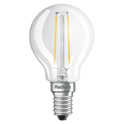 Produktbild von Radium 43618712 RL-D25 827/C/E14 FIL E14 2.5W 2700K LED-Tropfen, Sockel E27, 2,5 Watt, Warmweiß, 2700 K,