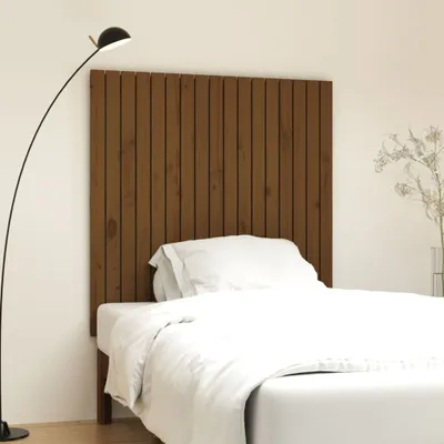 Produktbild von vidaXL Wand Kopfteil Honigbraun 108x3x110 cm Massivholz Kiefer - Wand-Kopfteil - Wand-Kopfteile - Kopfteil - Bett-Kopfteil