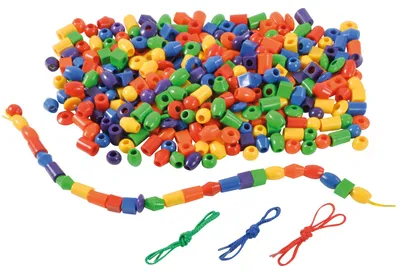 Obrázek produktu pro EDUPLAY 120303 Korálky na navlékání, barevné, 364 kusů (1 sada)