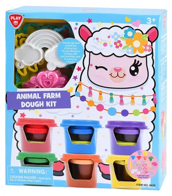 Immagine prodotto di Playgo Set di animali della fattoria - 6 vasi di argilla