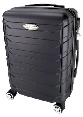 Produktbild von Hartschalenkoffer Kunststoff Reisekoffer Trolley mit Rollen 360° drehbar, Koffer (Typ):Schwarz - 55 x 38 x 23 cm