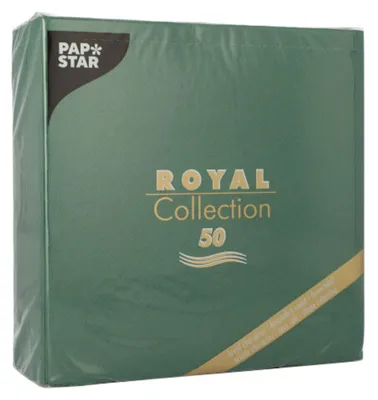 Produktbild von PAPSTAR Servietten dunkelgrün 3-lagig 40.0 x 40.0 cm 50 St.