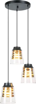 Produktbild von Rabalux 3545 Pendelleuchte 3 Spots Zenaida, E27, schwarz, rund, Modern, ø400mm