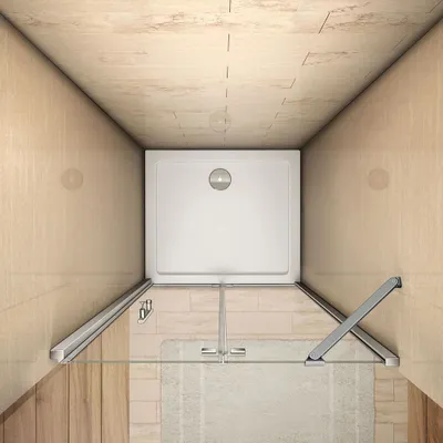 Produktbild von Duschtür 120X195cm Duschabtrennung Duschwand Nischentür 6mm NANO ESG-Glas Pendeltür Duschkabine