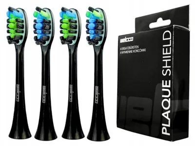 Obrázek produktu pro Welcco Náhradní hlavice pro Smilesonic PerfectClean, černé, 4 ks
