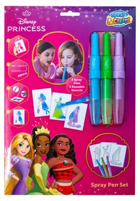 Zdjęcie produktu dla Canenco Disney Princess - Zestaw długopisów w sprayu (3) w kopercie A4
