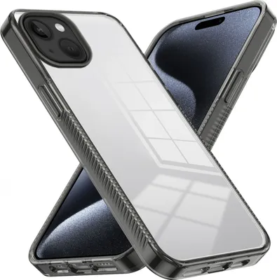 Produktbild von Hülle für iPhone 13 / iPhone 14 Rutschfest Kristallklare Stoßfeste TPU Bumper Handyhülle Schwarz
