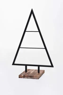 Image de Arbre de Noël décoratif en métal, noir, 58x40x20 cm