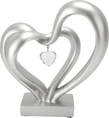 Productafbeelding van Dubbele harts sculptuur, hars, romantische beelden, liefde, paarbeeld, jubileum, BS20621