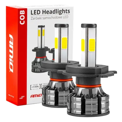Produktbild von LED-Autolampen COB Serie H4 6500K - Amio 02843 hoher Lichtstrom
