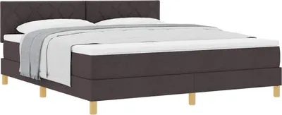 Immagine prodotto di Letto a molle con materasso marrone scuro 180 x 200 cm in tessuto