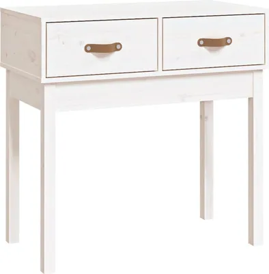 Obrázek produktu pro vidaXL Konzolový stolek bílý 76,5x40x75 cm Masivní borovicové dřevo