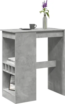 Imagen del producto de Maison Exclusive: Barra con estantería, color gris hormigón, 90x47,5x103,5 cm, fabricada en material de madera