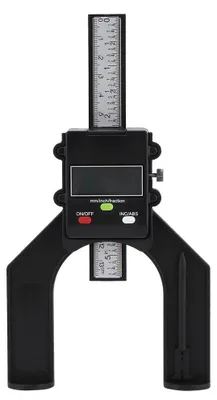 Produktbild von Digitales Tiefenmessgerät 0-80 mm, hochpräzises Tiefenmessgerät aus INC/ABS-Kunststoff mit freistehenden Magnetfüßen