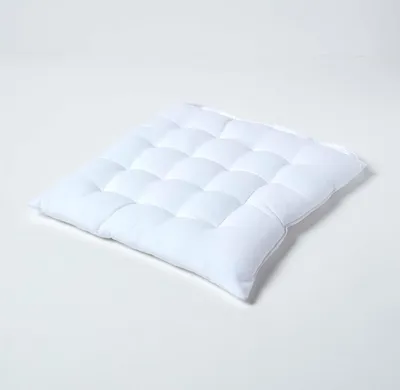 Obrázek produktu pro HOMESCAPES polštář na židli 40x40 cm bílý - venkovní/venkovní polštář na sezení s bavlněným potahem, pratelný polštář na sezení