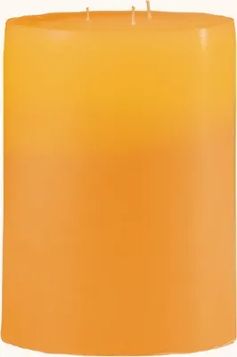 Produktbild von 3-Docht Kerze Gelb/Orange 20 x Ø 15 cm, Mehrdochtkerze, durchgefärbt