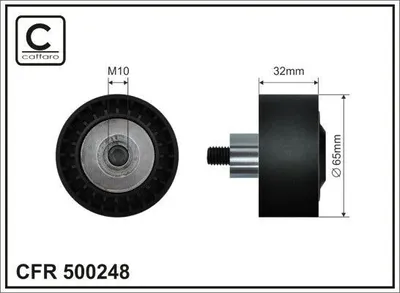 Produktbild von CAFFARO 500248 Umlenkrolle Keilrippenriemen 65mm für BMW 5 Touring (F11) 1 Schrägheck (F20) 3 Touring (F31) 5 Limousine (F10) 3 Limousine (F30, F80)