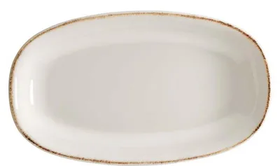 Immagine prodotto di Piatto ovale retrò, ideale per presentare cibi, dimensioni 34x19 cm, confezione da 6 pezzi