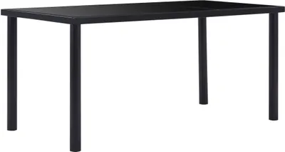 Obrázok produktu pre Maison Exclusive – jedálenský stôl, čierny, 160 x 80 x 75 cm, tvrdené sklo