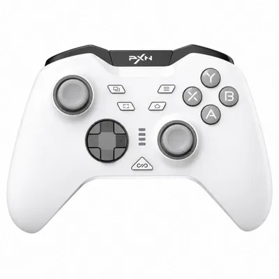 Zdjęcie produktu dla PXN P5, kontroler wieloplatformowy (PC, urządzenia mobilne, Switch), RGB, 1000 Hz, czujnik Halla, bezprzewodowy (2,4 GHz/Bluetooth/USB), biały