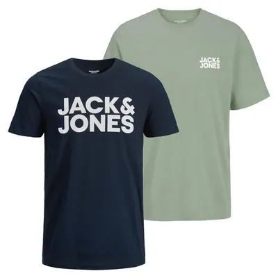 Produktbild von 2er Pack JACK & JONES T-Shirts Logo Tee Crew Neck