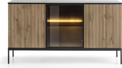Produktbild von Kommode mit Tür  Kommode Sideboard Schrank Highboard Goldene Türgriffe | Wohnzimmer, Esszimmer, Flur & Diele - Sentino S154