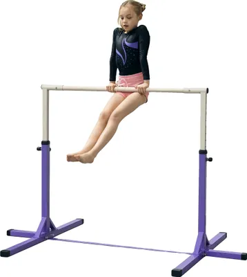 Image de Barre de gymnastique, hauteur réglable, construction robuste, violet