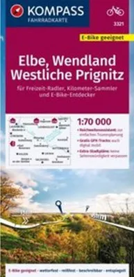 Immagine prodotto di Carta ciclistica KOMPASS 3321 Elba, Wendland, Prignitz occidentale 1:70.000