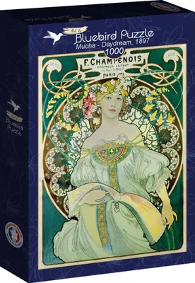 Image de Bluebird Puzzle Puzzle d'art Mucha Daydream 1897 - 1000 pièces Puzzle