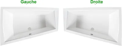 Image de ECOLAM Baignoire trapézoïdale Intima Duo 180x125 cm gauche + tablier | 2x appuie-tête noir | Planche en Bambou | pieds siphon + silicone | complet