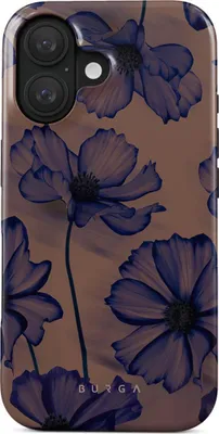 Produktbild von BURGA Velvet Night, Cover, Apple, iPhone 16, 15,5 cm (6.1"), Schwarz, Blau, Braun