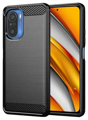 Produktbild von Techsuit Carbon Silicone Back Cover Hülle für Xiaomi Mi 11i / Poco F3 - Schwarz