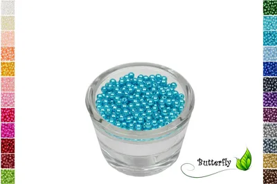 Produktbild von 200 Wachsperlen 4mm, Farbe:dunkel türkis 340D