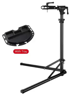 Image de Support de réparation pour vélos, installation facile, réglable en hauteur, trépied avec plateau
