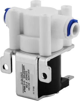 Imagen del producto de Electroválvula de 1/4 de pulgada, normalmente cerrada, para filtros de agua, con conexión rápida