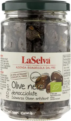Zdjęcie produktu dla Czarne oliwki suszone i marynowane 120g